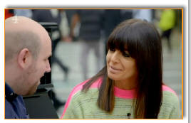 Claudia Winkleman chatting to Matthew on 'The Piano'