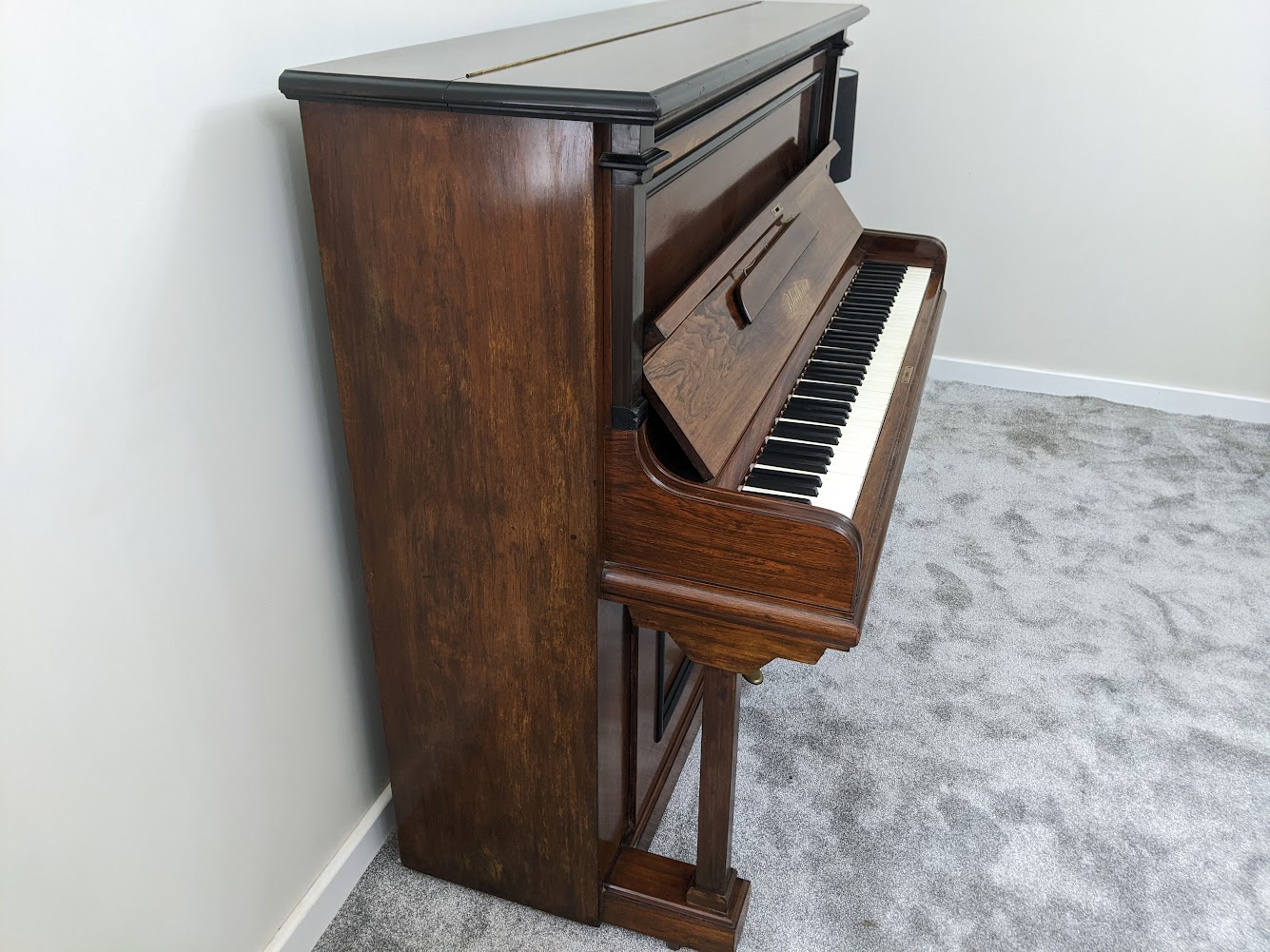 Size View of the c1896 Bluthner Upright  Piano