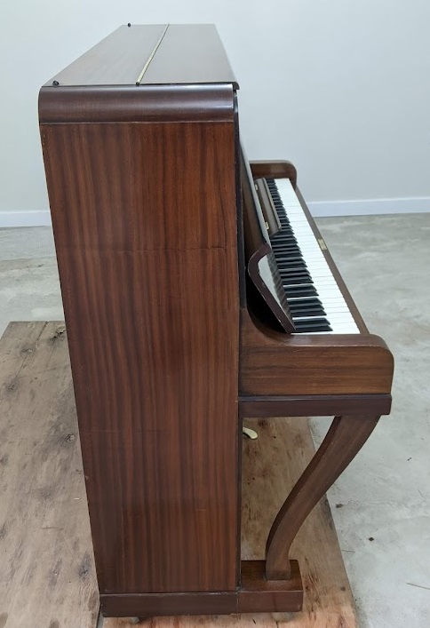Side view of Paul Gerard Upright Piano
