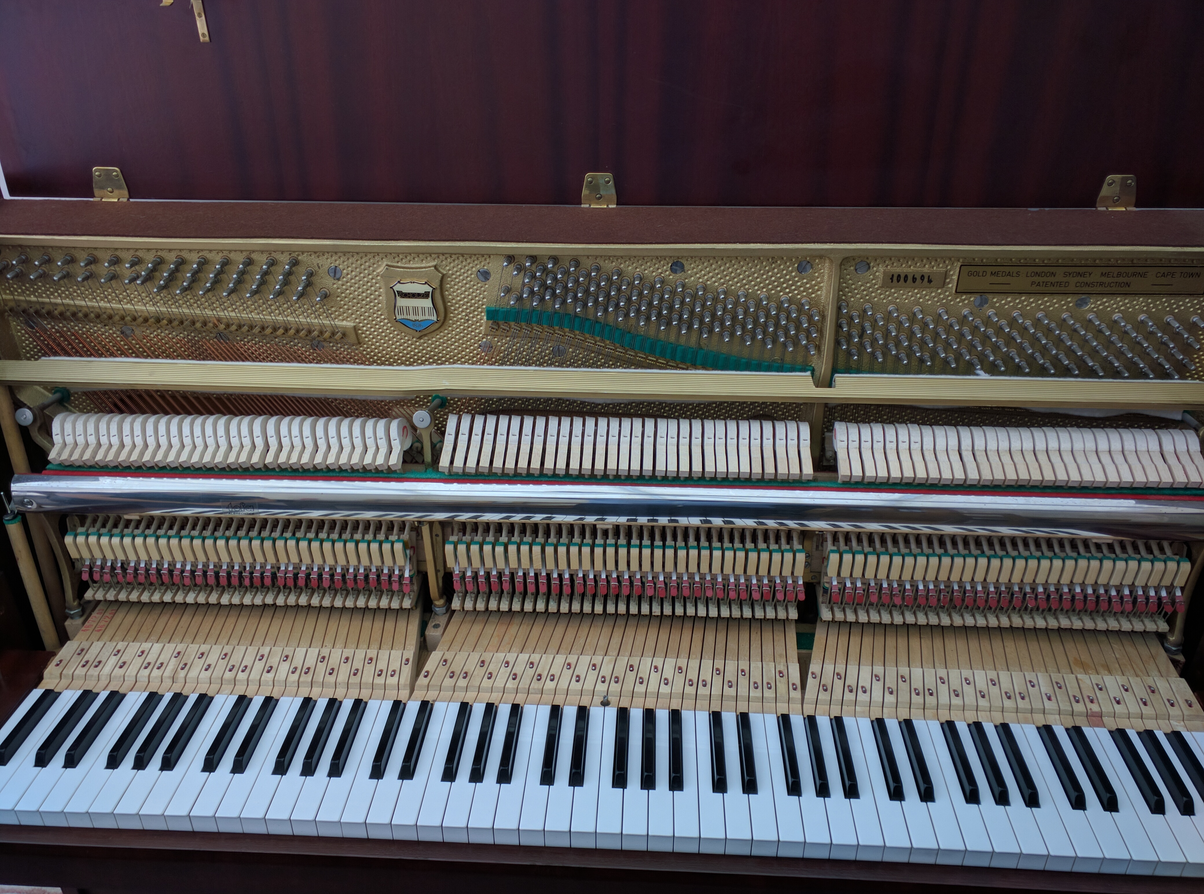 Inside View of the Scholze Upright Piano