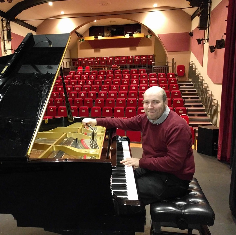 Matthew Tuning a Yamaha C3 Piano in Donnington, Telford, Shropshire