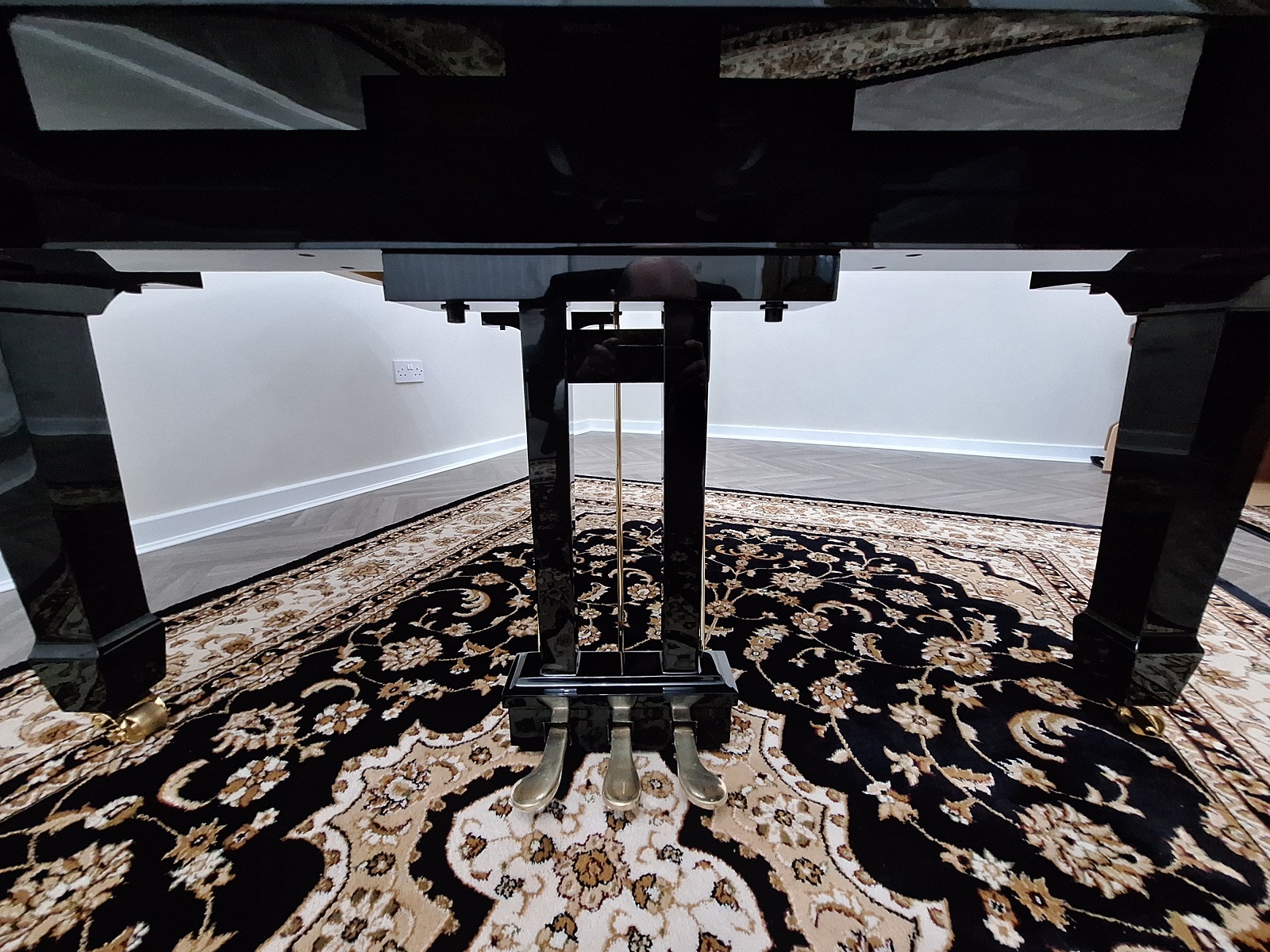 close up of pedals of the Danemann 160 Grand Piano